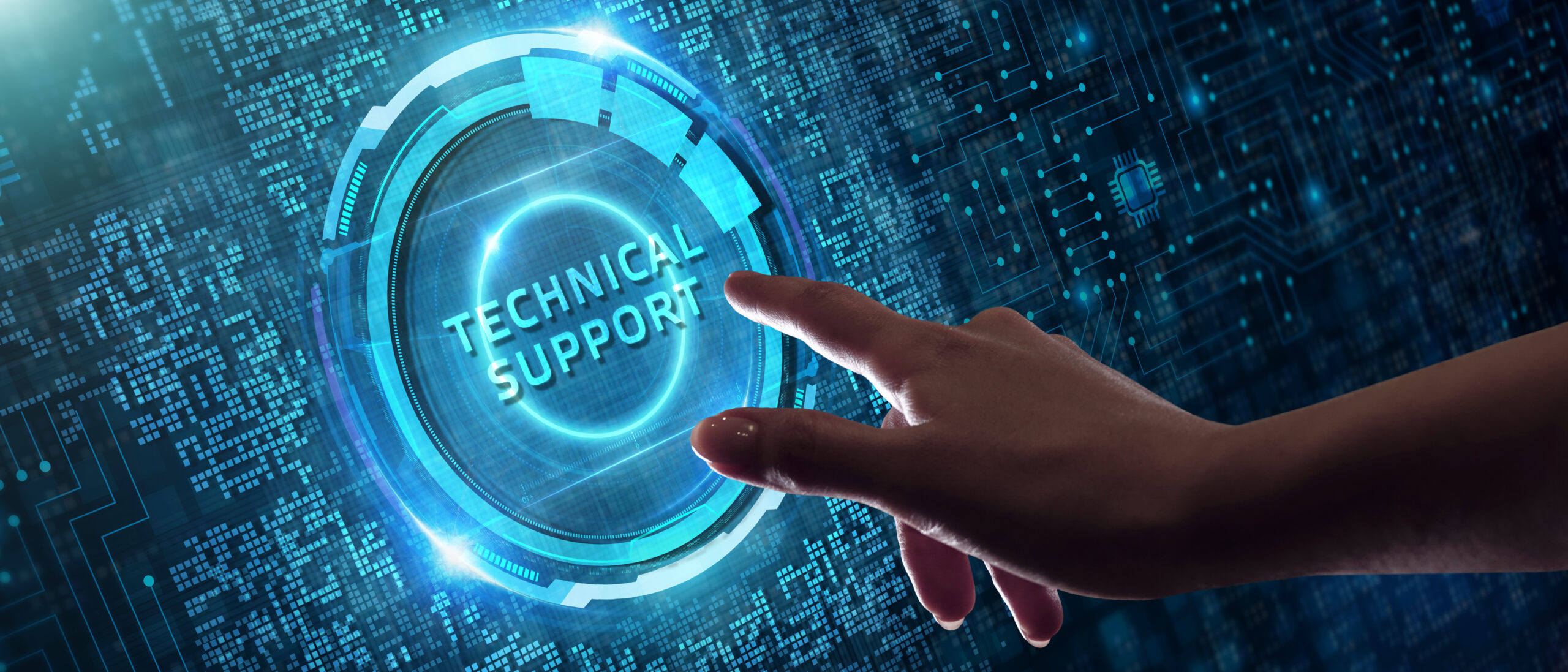 Business, Technology, Internet and network concept. Technical Support Center customer service.